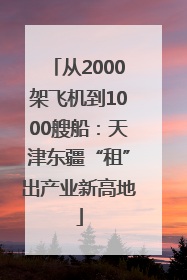 从2000架飞机到1000艘船：天津东疆“租”出产业新高地