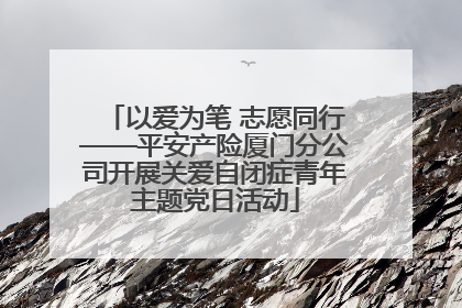 以爱为笔 志愿同行——平安产险厦门分公司开展关爱自闭症青年主题党日活动