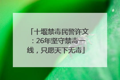 十堰禁毒民警许文：26年坚守禁毒一线，只愿天下无毒