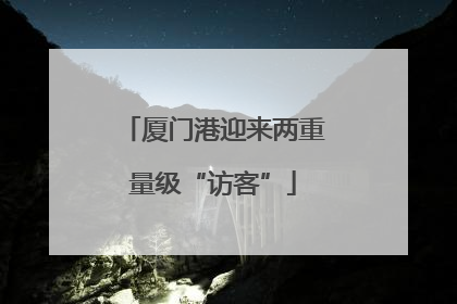 厦门港迎来两重量级“访客”