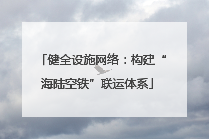 健全设施网络：构建“海陆空铁”联运体系