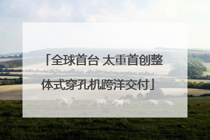 全球首台 太重首创整体式穿孔机跨洋交付
