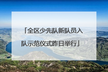 全区少先队新队员入队示范仪式昨日举行