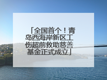 全国首个！青岛西海岸新区工伤超前救助慈善基金正式成立