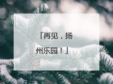 再见，扬州乐园！