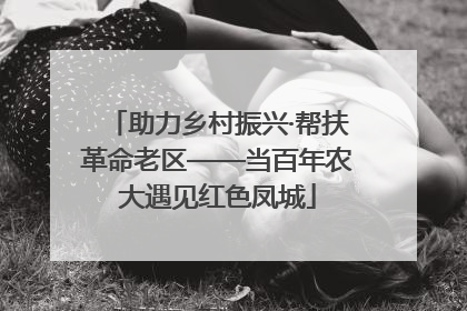 助力乡村振兴·帮扶革命老区——当百年农大遇见红色凤城