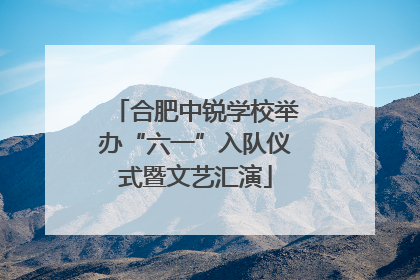 合肥中锐学校举办“六一”入队仪式暨文艺汇演