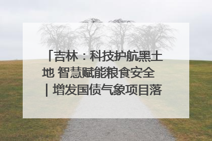 吉林：科技护航黑土地 智慧赋能粮食安全｜增发国债气象项目落地见效系列报道