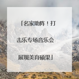 名家助阵！打击乐专场音乐会展现美育硕果