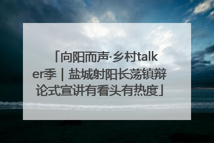 向阳而声·乡村talker季｜盐城射阳长荡镇辩论式宣讲有看头有热度