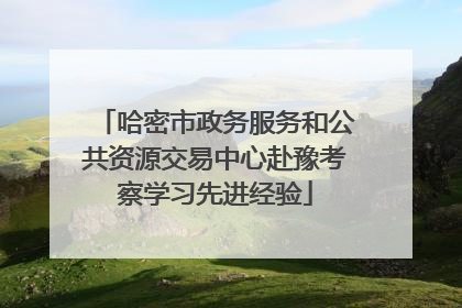哈密市政务服务和公共资源交易中心赴豫考察学习先进经验