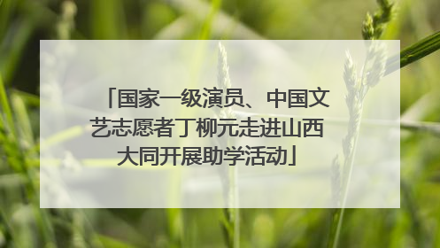 国家一级演员、中国文艺志愿者丁柳元走进山西大同开展助学活动