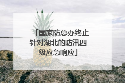 国家防总办终止针对湖北的防汛四级应急响应