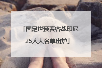 国足世预赛客战印尼25人大名单出炉