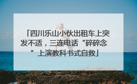 四川乐山小伙出租车上突发不适，三连电话“碎碎念”上演教科书式自救