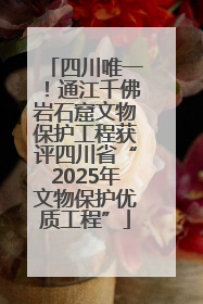 四川唯一！通江千佛岩石窟文物保护工程获评四川省“2025年文物保护优质工程”