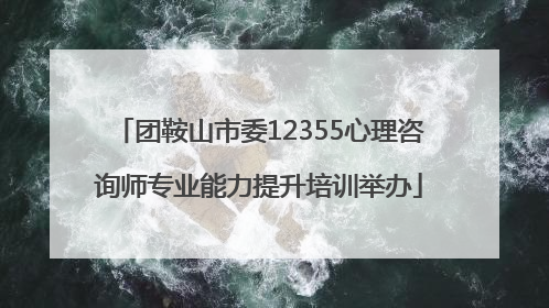 团鞍山市委12355心理咨询师专业能力提升培训举办