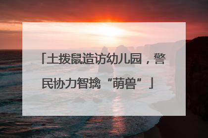土拨鼠造访幼儿园，警民协力智擒“萌兽”