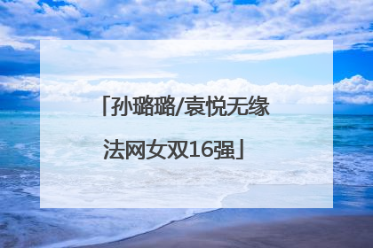 孙璐璐/袁悦无缘法网女双16强