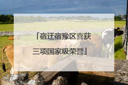 宿迁宿豫区喜获三项国家级荣誉