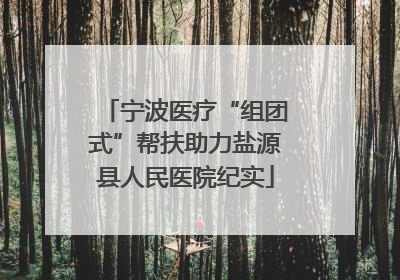 宁波医疗“组团式”帮扶助力盐源县人民医院纪实
