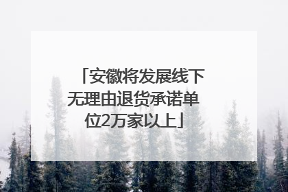 安徽将发展线下无理由退货承诺单位2万家以上