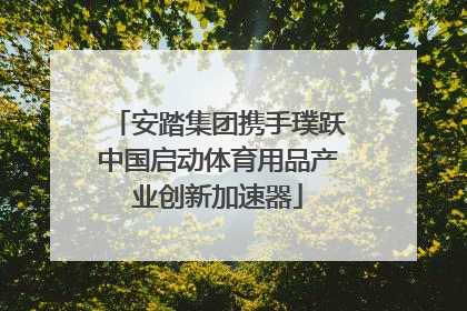 安踏集团携手璞跃中国启动体育用品产业创新加速器