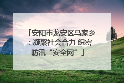 安阳市龙安区马家乡：凝聚社会合力 织密防汛“安全网”