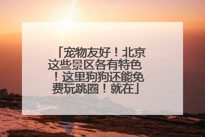 宠物友好！北京这些景区各有特色！这里狗狗还能免费玩跳圈！就在