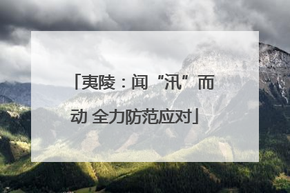 夷陵：闻“汛”而动 全力防范应对