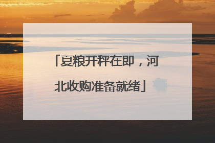 夏粮开秤在即，河北收购准备就绪