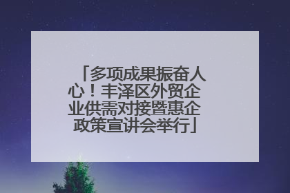 多项成果振奋人心！丰泽区外贸企业供需对接暨惠企政策宣讲会举行