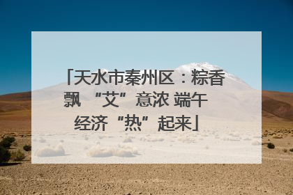 天水市秦州区：粽香飘 “艾”意浓 端午经济“热”起来