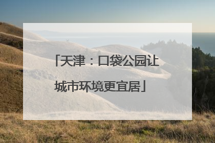 天津：口袋公园让城市环境更宜居