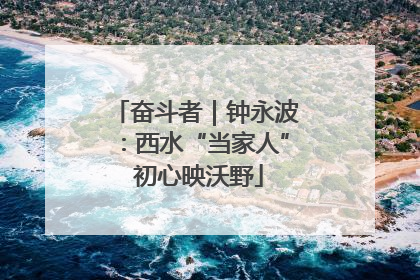 奋斗者｜钟永波：西水“当家人” 初心映沃野