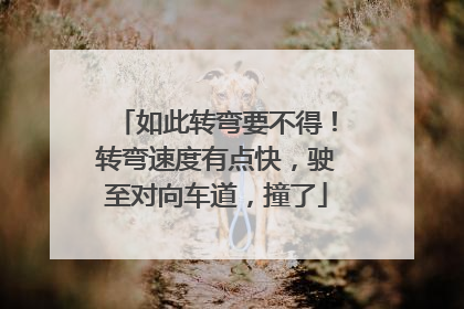 如此转弯要不得！转弯速度有点快，驶至对向车道，撞了