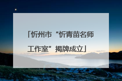 忻州市“忻青苗名师工作室”揭牌成立