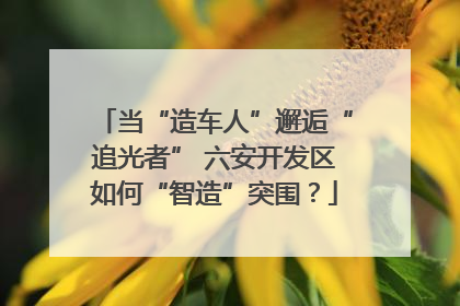 当“造车人”邂逅“追光者” 六安开发区如何“智造”突围？