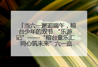 当六一邂逅端午，榕台少年的双节 “乐游记”——“榕台童乐汇 同心筑未来”六一嘉年华活动顺利举行