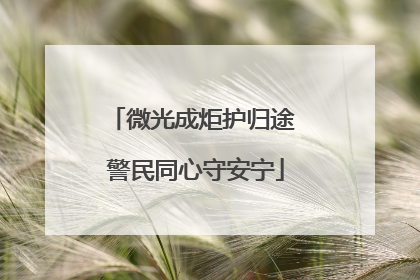 微光成炬护归途 警民同心守安宁