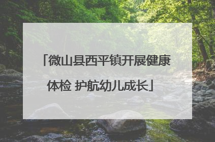 微山县西平镇开展健康体检 护航幼儿成长