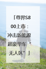 尊界S800上市：冲击新能源超豪华车“无人区”