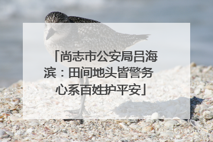 尚志市公安局吕海滨：田间地头皆警务 心系百姓护平安