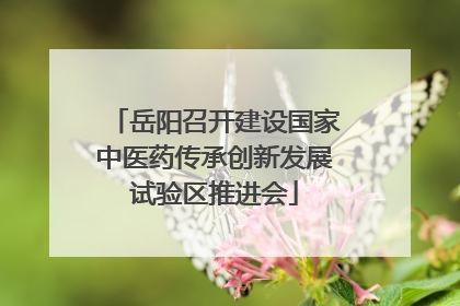 岳阳召开建设国家中医药传承创新发展试验区推进会