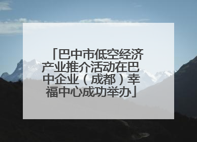 巴中市低空经济产业推介活动在巴中企业（成都）幸福中心成功举办