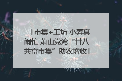 市集+工坊 小弄真闹忙 萧山党湾“廿八共富市集”助农增收