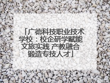 广德科技职业技术学校：校企研学赋能文旅实践 产教融合锻造专技人才