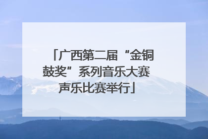 广西第二届“金铜鼓奖”系列音乐大赛声乐比赛举行