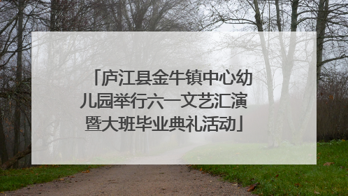 庐江县金牛镇中心幼儿园举行六一文艺汇演暨大班毕业典礼活动