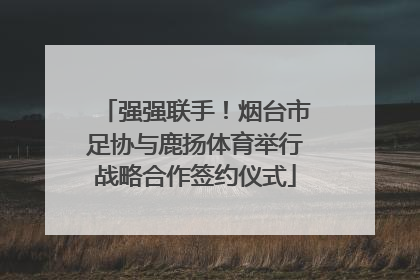 强强联手！烟台市足协与鹿扬体育举行战略合作签约仪式
